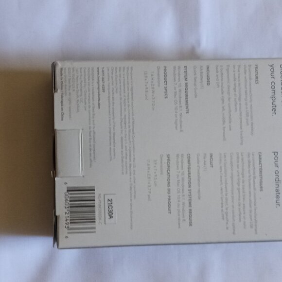 Bluetooth Wireless Mouse Windows Mac Compatible 6 Buttons, Accurate Insignia NEW - Picture 4 of 5